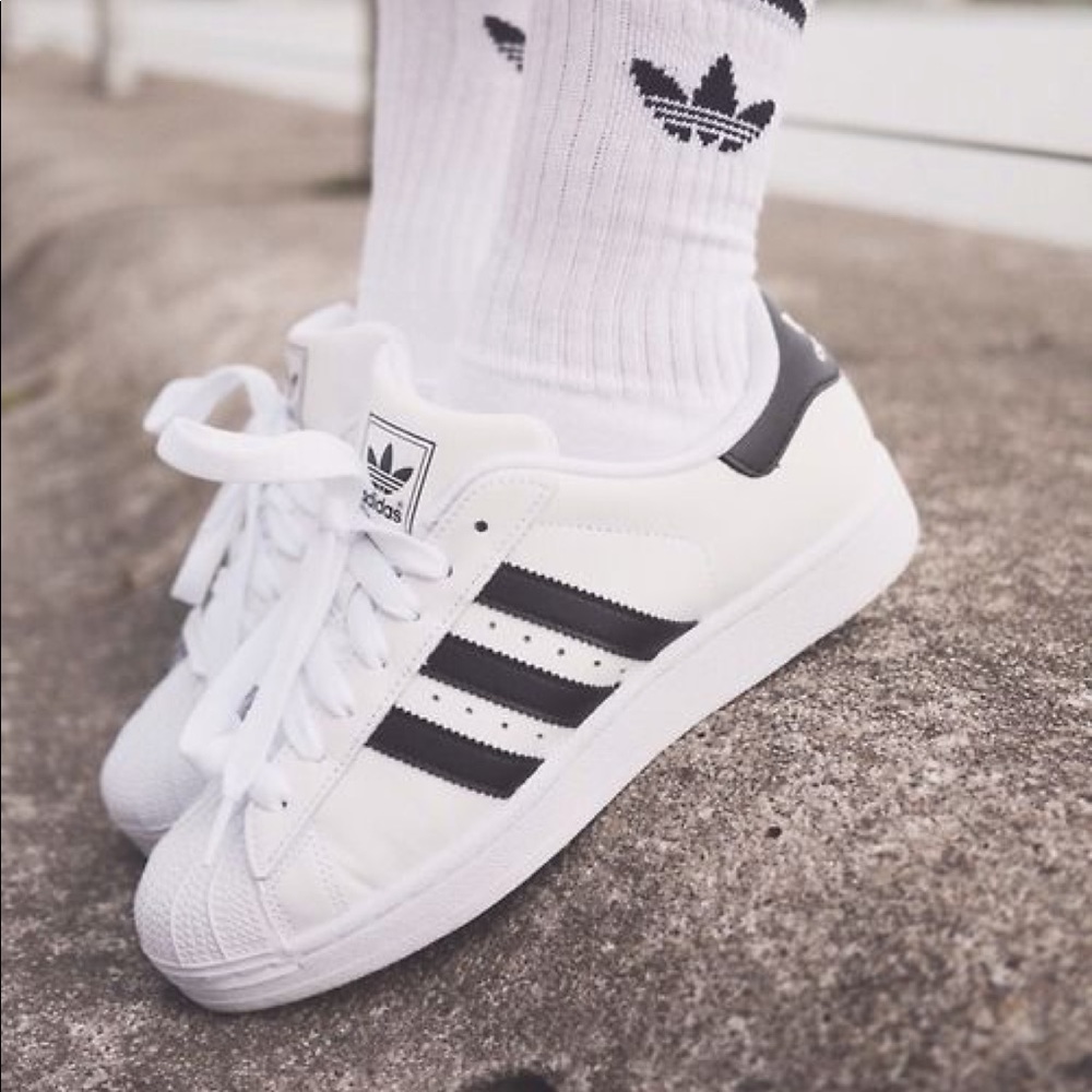 adidas White and Black Women's Sneakers